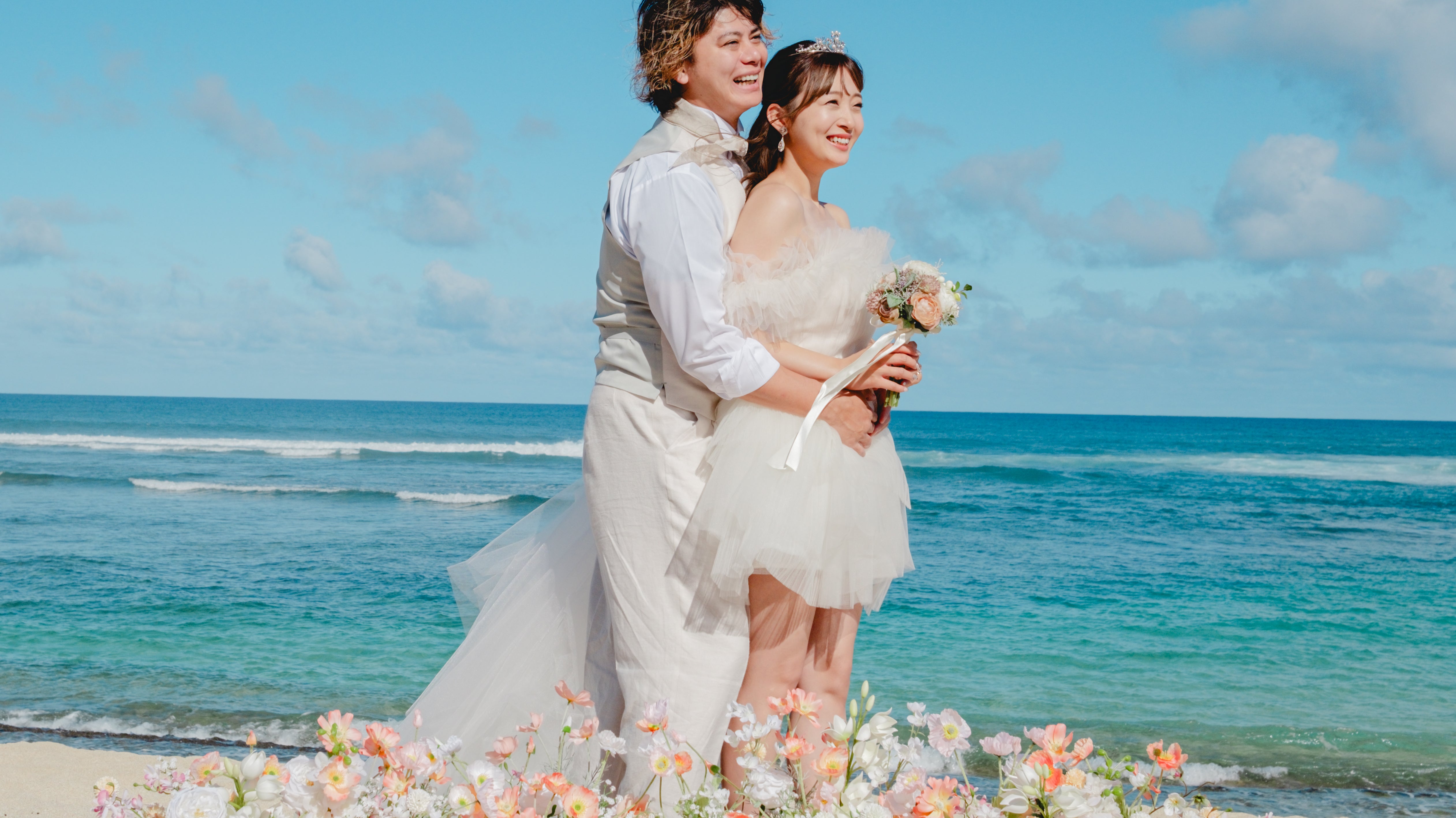 山田親太朗さま・幸愛さまのハワイでのフォトウエディングをお手伝いさせていただきました。